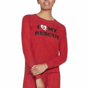 Skechers BOBS I Love My Rescue Cozy Long Sleeve Pullover Top NWT